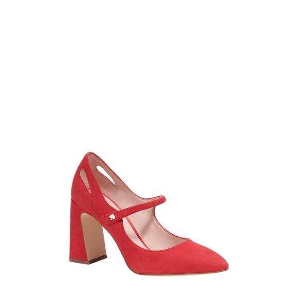 Kate Spade Red Suede Meredith Pointed-Toe Pumps Women’s Size 7 US - Picture 15 of 15